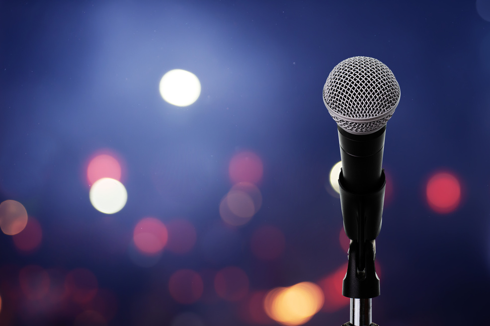 Microphone on stage .